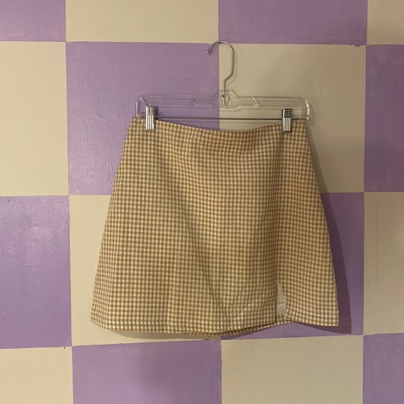 Pink Lily Gingham Mini Skirt 90s style - Picture 1 of 4